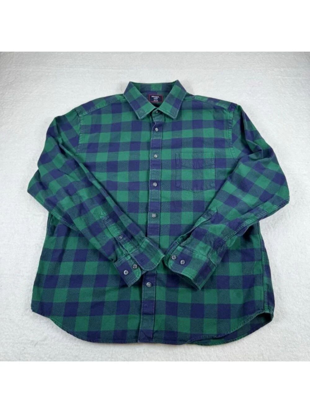 UNTUCKit Shirt Mens Size XL Green Plaid Flannel Long Sleeve Button Up Casual